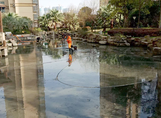 福海景观池淤泥清理